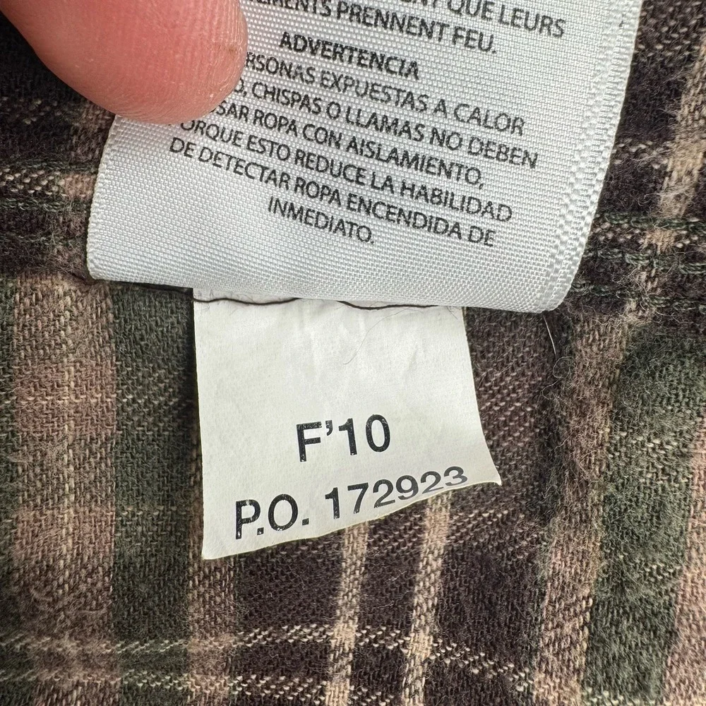 Carhartt S296 MOS Canvas Shirt Jacket Men's Large Moss Green‎ Flannel Lined
